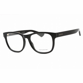 Gucci Men's Eyeglasses - Black Injected Propionate Square Full Rim Frame | GG1344O 005