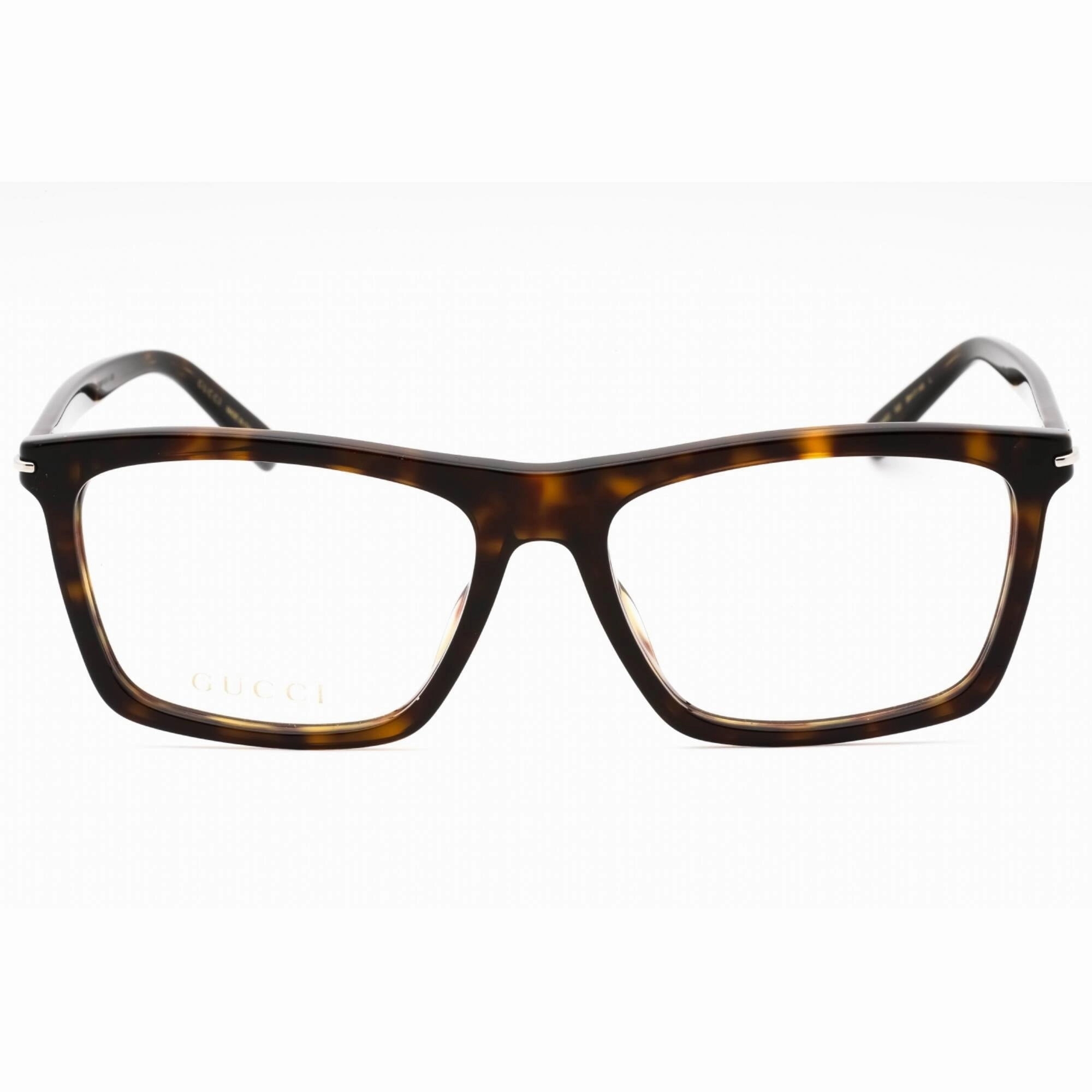 Gucci Men's Eyeglasses - Tortoise Acetate Full Rim Rectangular Frame | GG1445O 002