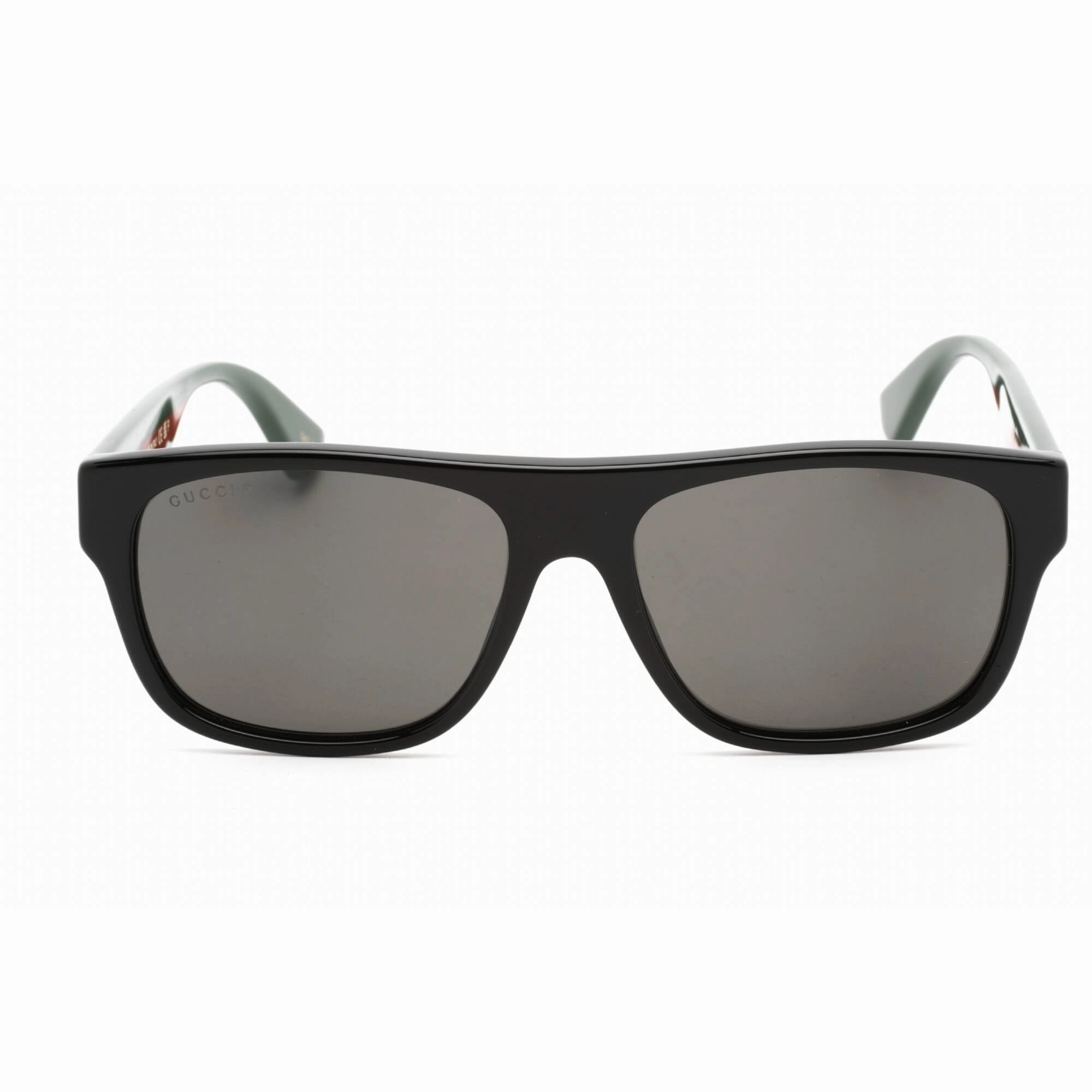 Gucci Men's Sunglasses - Black Polarized Plastic Full Rim Browline Frame | GG0341S 002