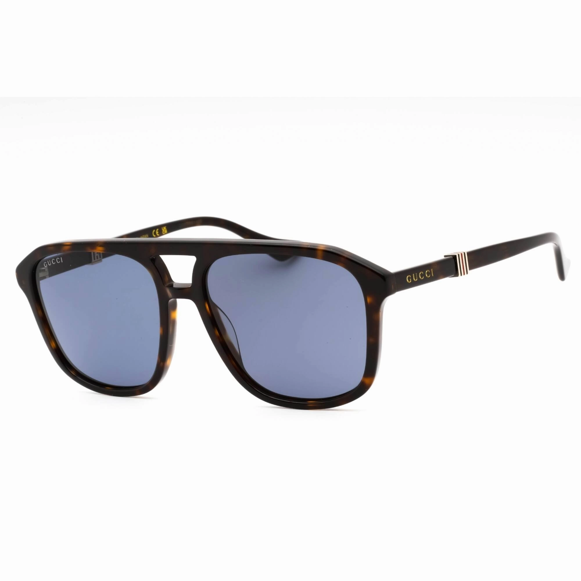 Gucci Men's Sunglasses - Havana Acetate Full Rim Navigator Shape Frame | GG1494S 002