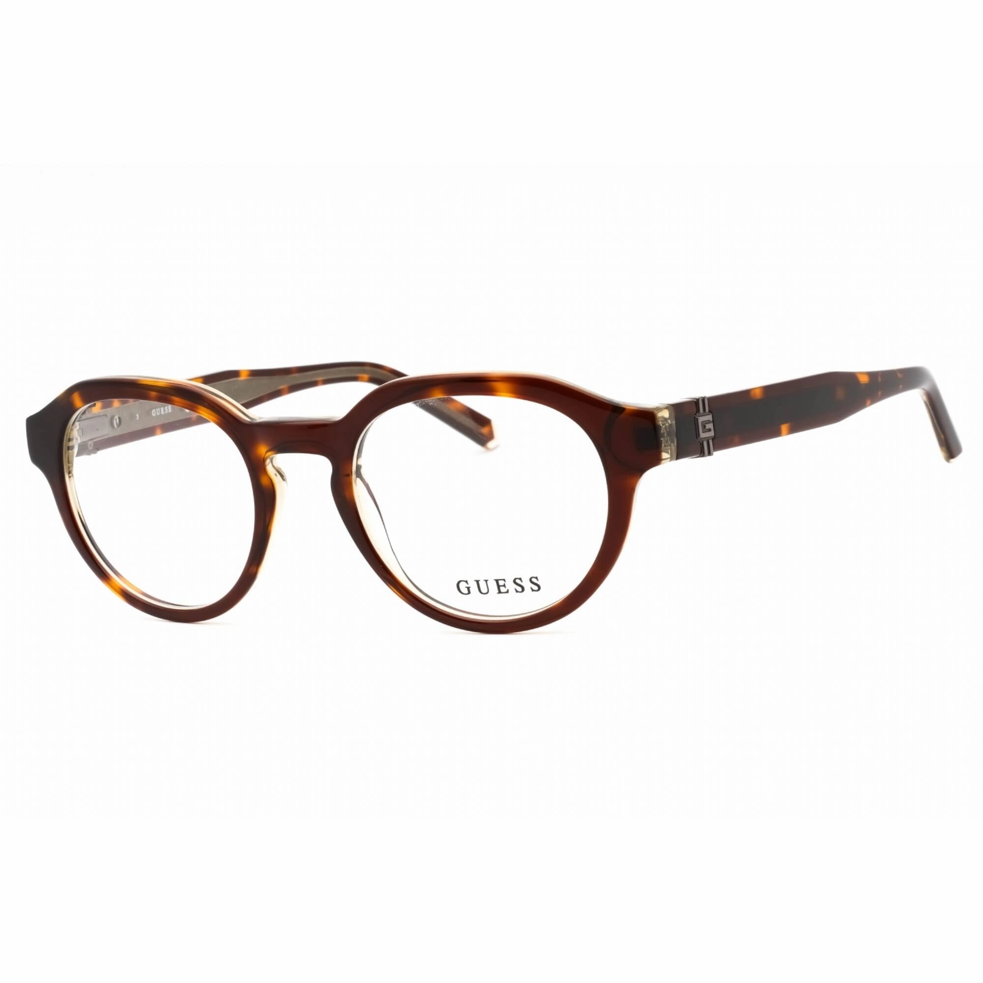Guess Men's Eyeglasses - Dark Havana Acetate Full Rim Oval Shape Frame | GU50083 052