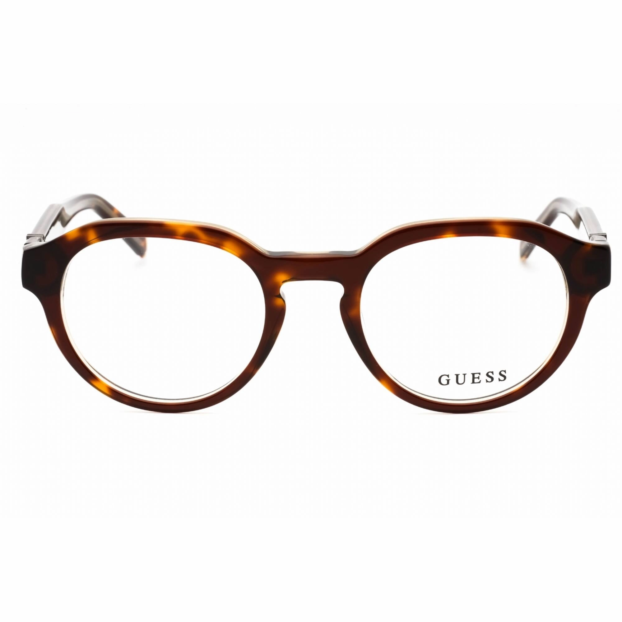 Guess Men's Eyeglasses - Dark Havana Acetate Full Rim Oval Shape Frame | GU50083 052