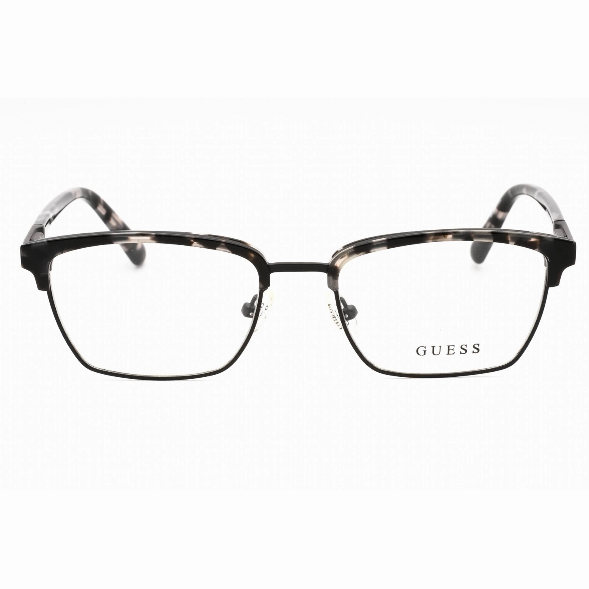 Guess Men's Eyeglasses - Grey/Other Metal Full Rim Rectangular Frame | GU50062 020