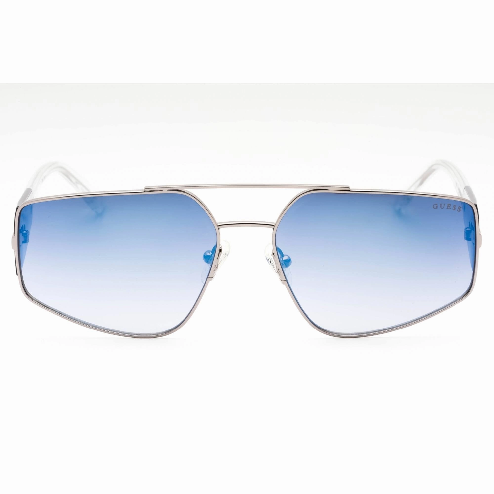Guess Men's Sunglasses - Shiny Gunmetal Metal Aviator Full Rim Frame | GU00091 08X