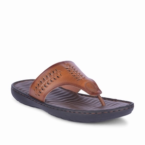 Healers Casual Tan Slipper For Men MSL-4 By Liberty