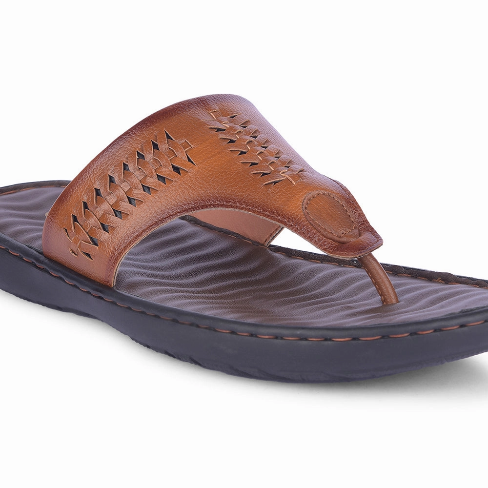 Healers Casual Tan Slipper For Men MSL-4 By Liberty