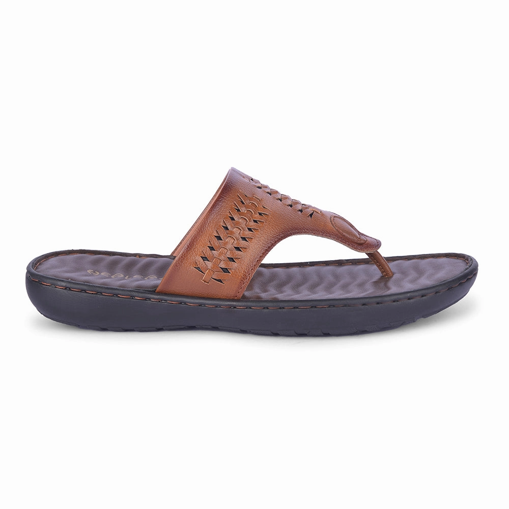 Healers Casual Tan Slipper For Men MSL-4 By Liberty