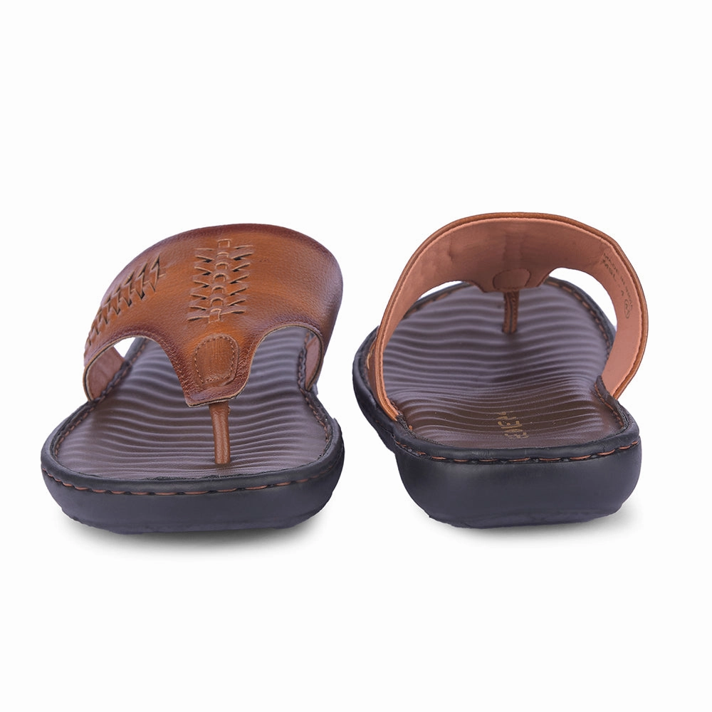 Healers Casual Tan Slipper For Men MSL-4 By Liberty