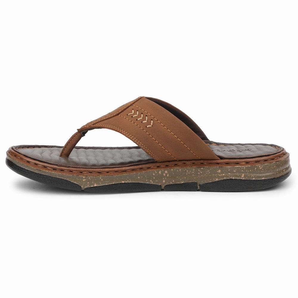 Healers Tan Casual Slipper For Men ASL-9 By Liberty