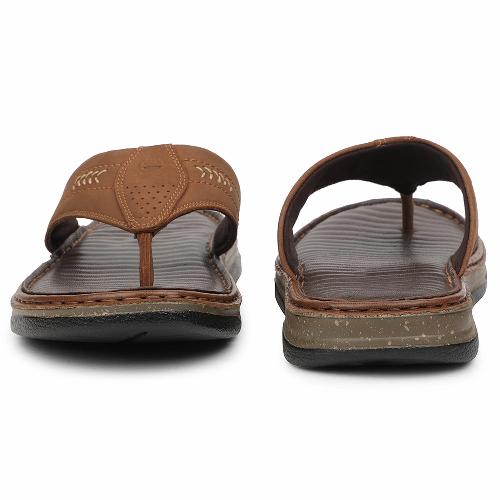 Healers Tan Casual Slipper For Men ASL-9 By Liberty
