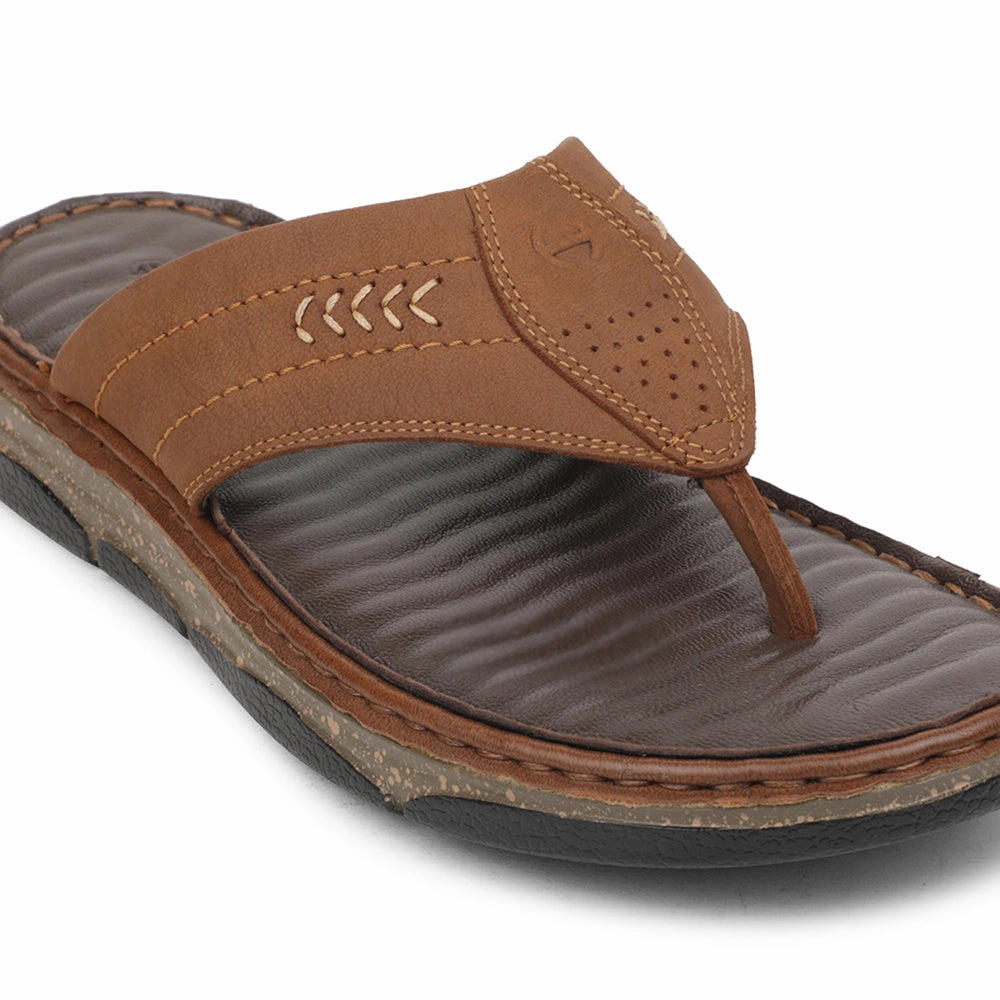 Healers Tan Casual Slipper For Men ASL-9 By Liberty