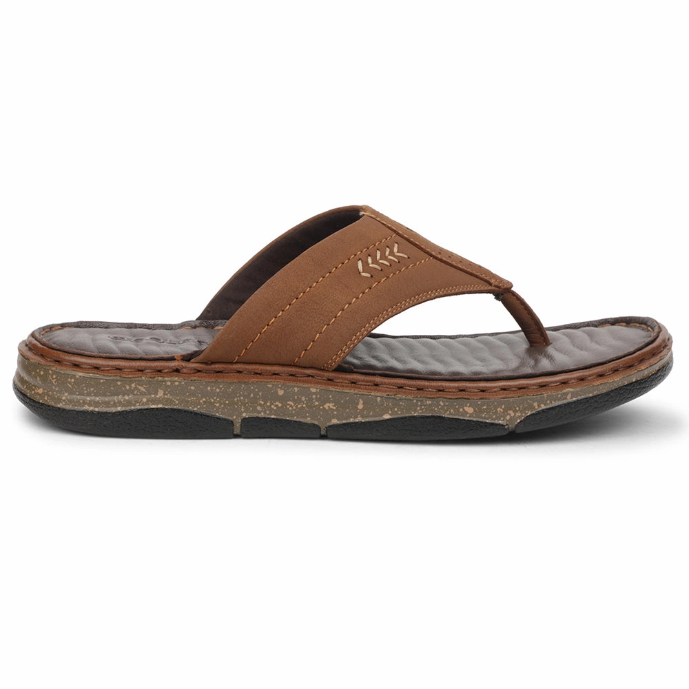 Healers Tan Casual Slipper For Men ASL-9 By Liberty