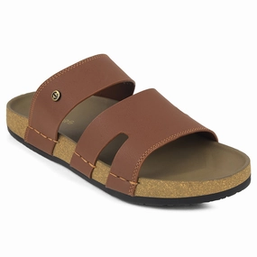 Healers Tan Casual Slipper For Mens AOL-5 By Liberty