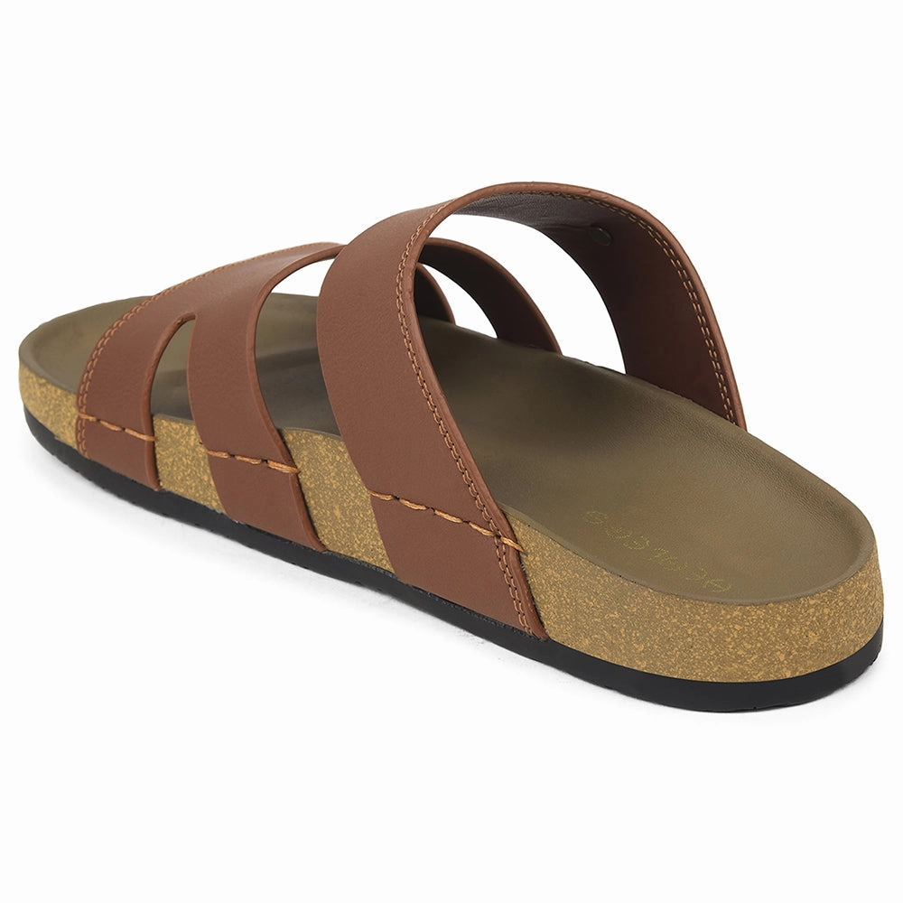 Healers Tan Casual Slipper For Mens AOL-5 By Liberty
