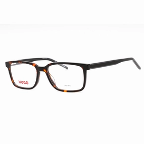 Hugo Men's Eyeglasses - Havana Red Plastic Rectangular Full Rim | HG 1245 0O63 00