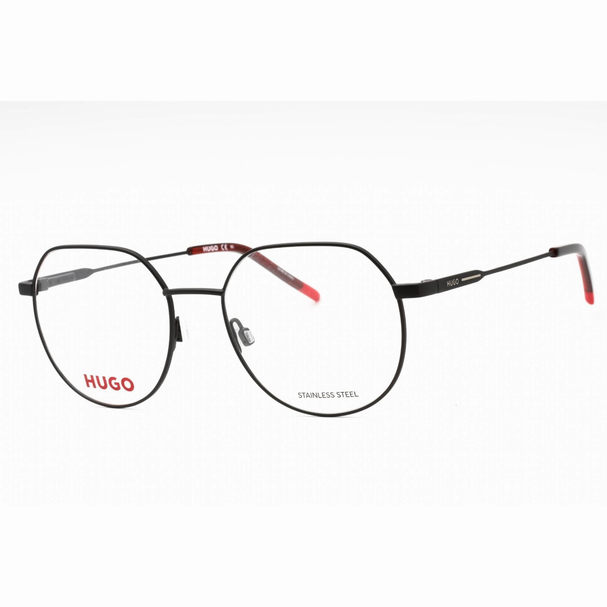 Hugo Men's Eyeglasses - Matte Black Round Frame Clear Demo Lens | HG 1179 0003 00