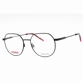 Hugo Men's Eyeglasses - Matte Black Round Frame Clear Demo Lens | HG 1179 0003 00