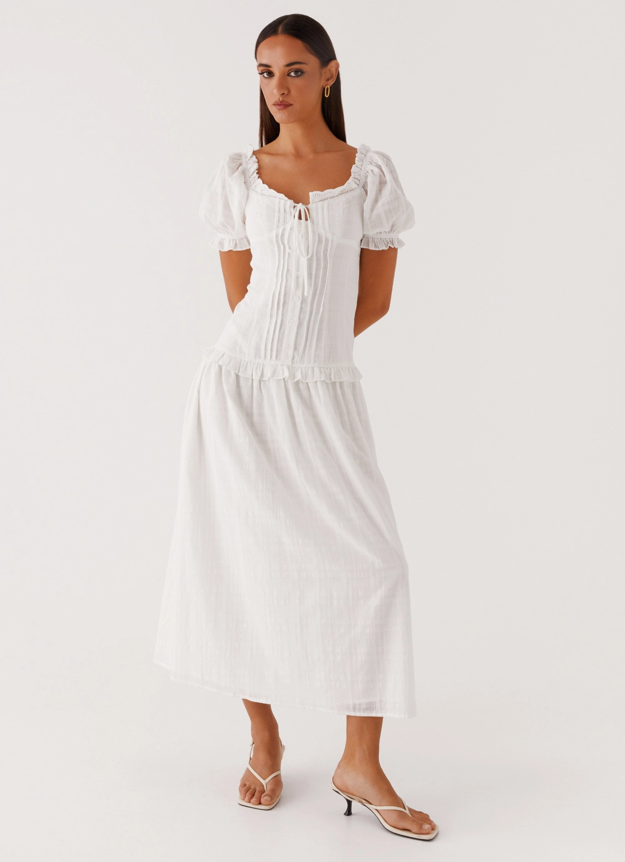 Hundred Percent Midi Dress - White
