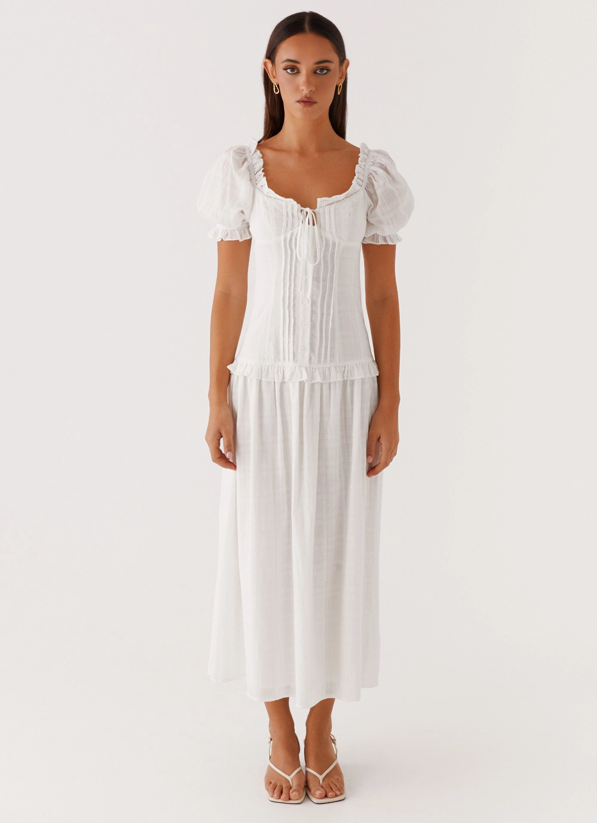 Hundred Percent Midi Dress - White