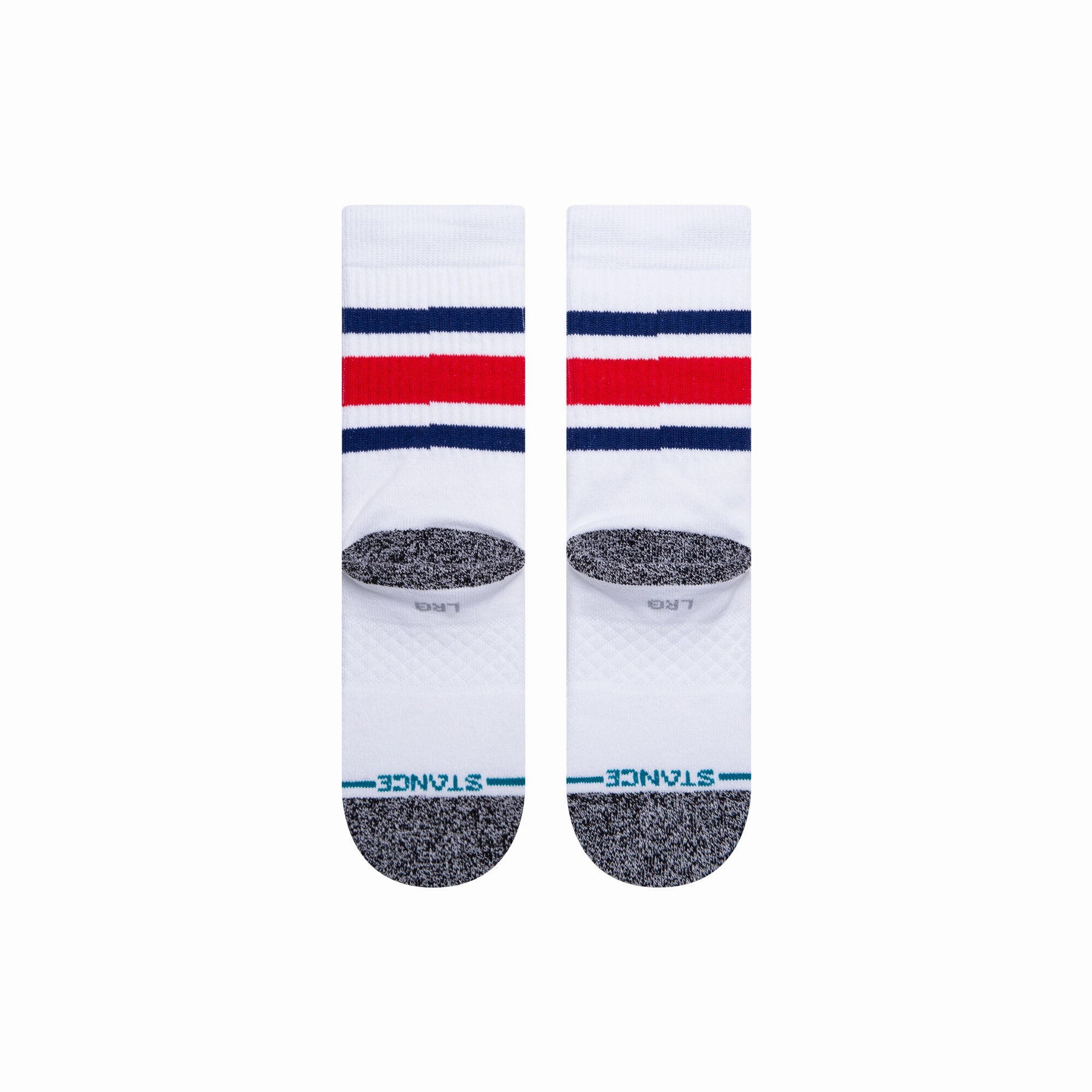 Kids' Crew Socks - Boyd St - White / Blue