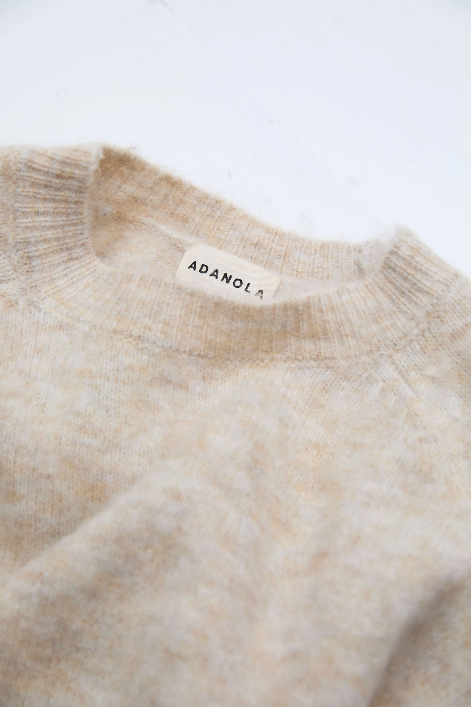Knit Crew Neck Sweatshirt - Stone