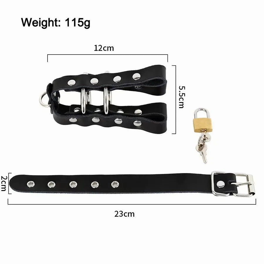 Leather Male Chastity Cage