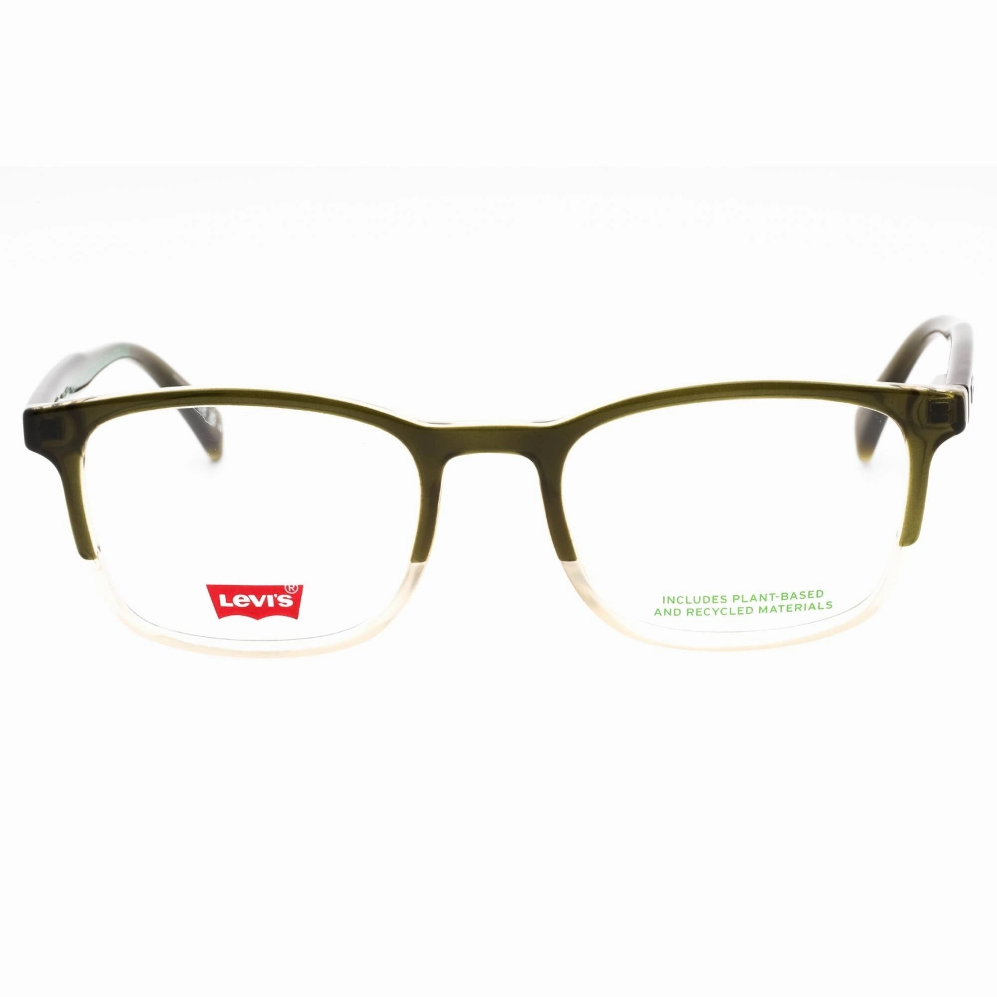 Levi's Men's Eyeglasses - Green Crystal Plastic Rectangular Frame | LV 5042 0B59 00