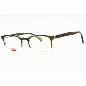 Levi's Men's Eyeglasses - Green Crystal Plastic Rectangular Frame | LV 5042 0B59 00