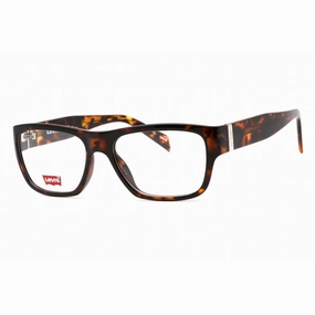 Levi's Men's Eyeglasses - Havana Plastic Full Rim Rectangular Frame | LV 1049 0086 00