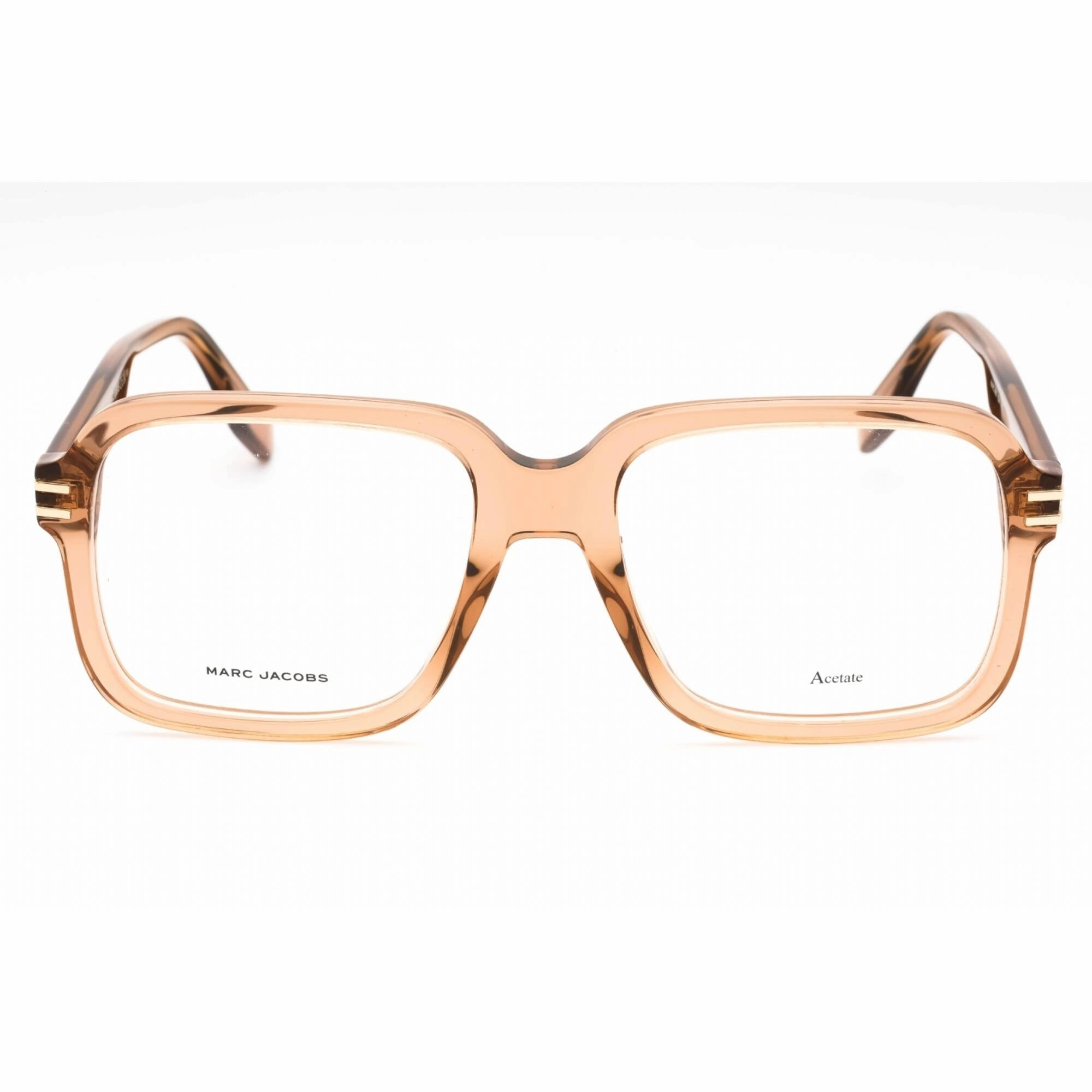 Marc Jacobs Men's Eyeglasses - Beige Plastic Square Frame Clear Lens | MARC 681 10A
