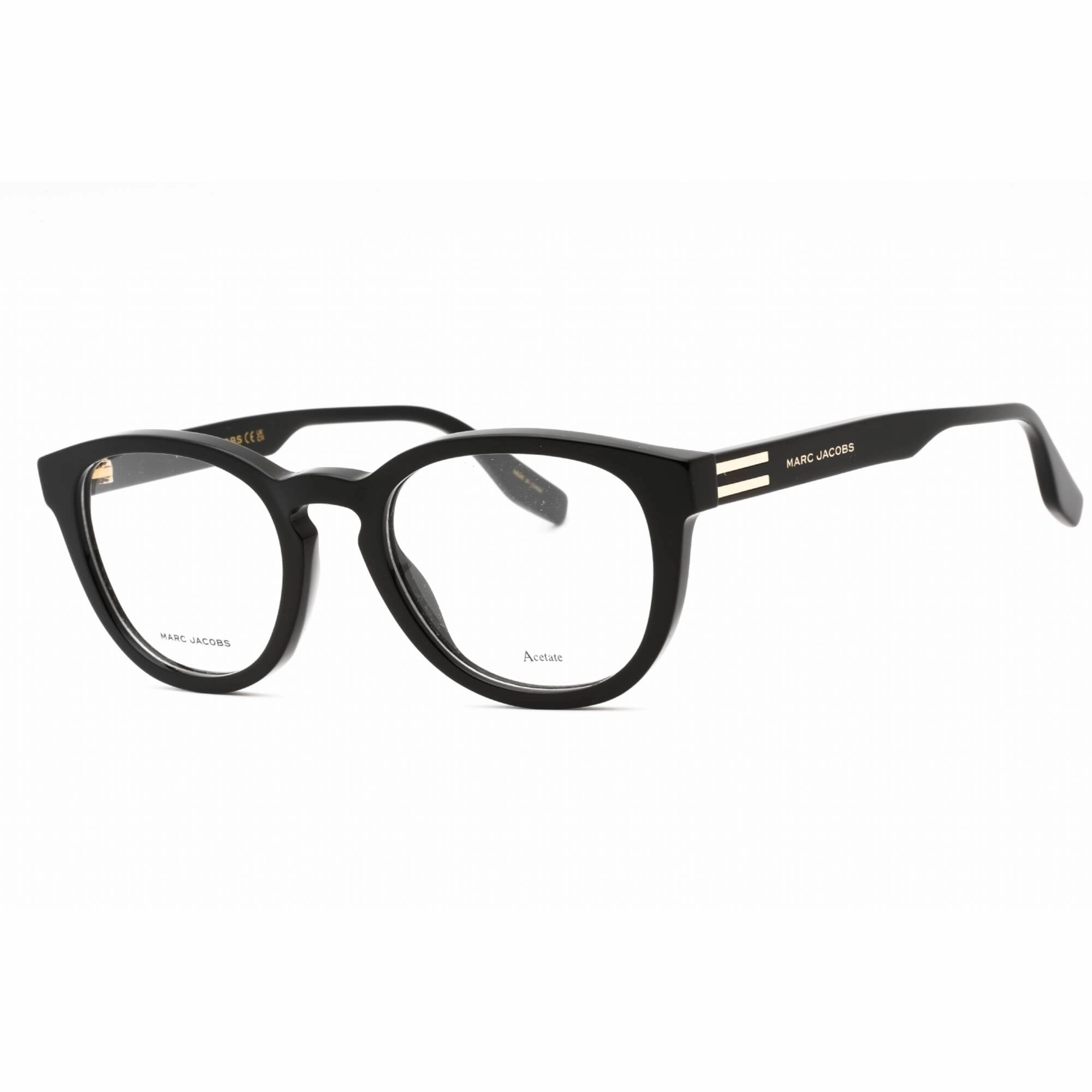 Marc Jacobs Men's Eyeglasses - Black Plastic Round Full Rim Frame | MARC 721 0807 00