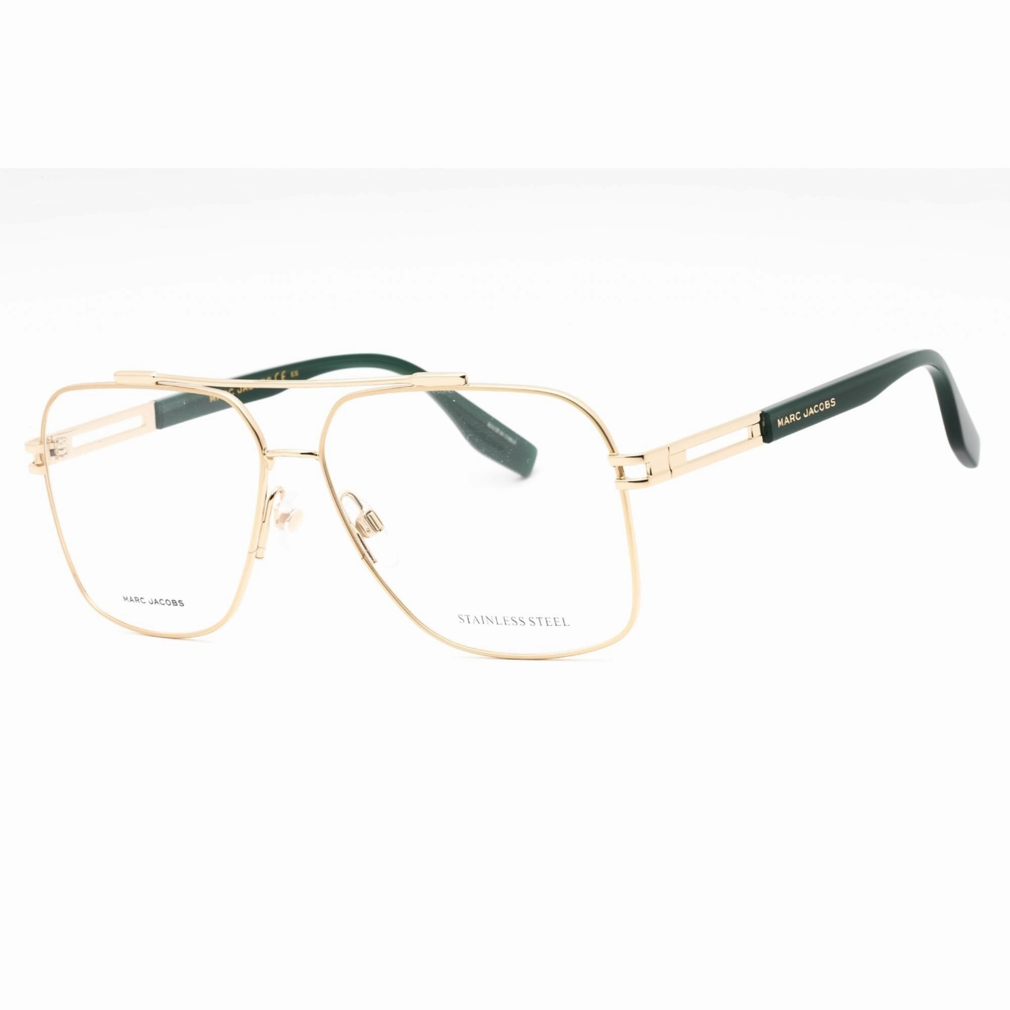 Marc Jacobs Men's Eyeglasses - Gold Metal Aviator Frame Clear Lens | MARC 634 J5G