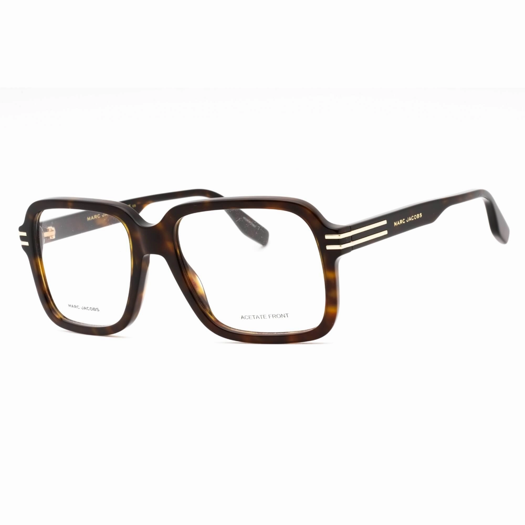 Marc Jacobs Men's Eyeglasses - Havana Plastic Square Full Rim Frame | MARC 681 086
