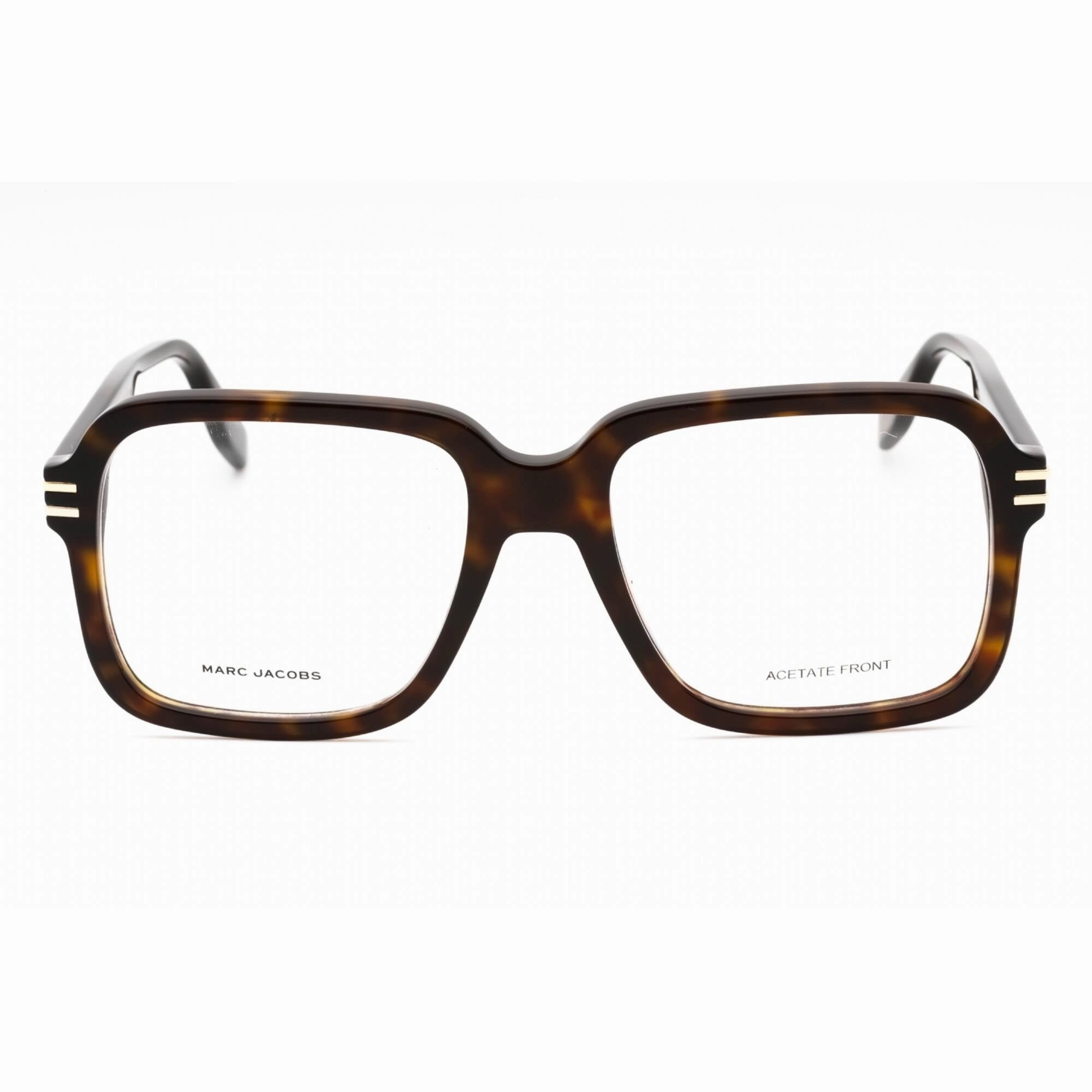 Marc Jacobs Men's Eyeglasses - Havana Plastic Square Full Rim Frame | MARC 681 086