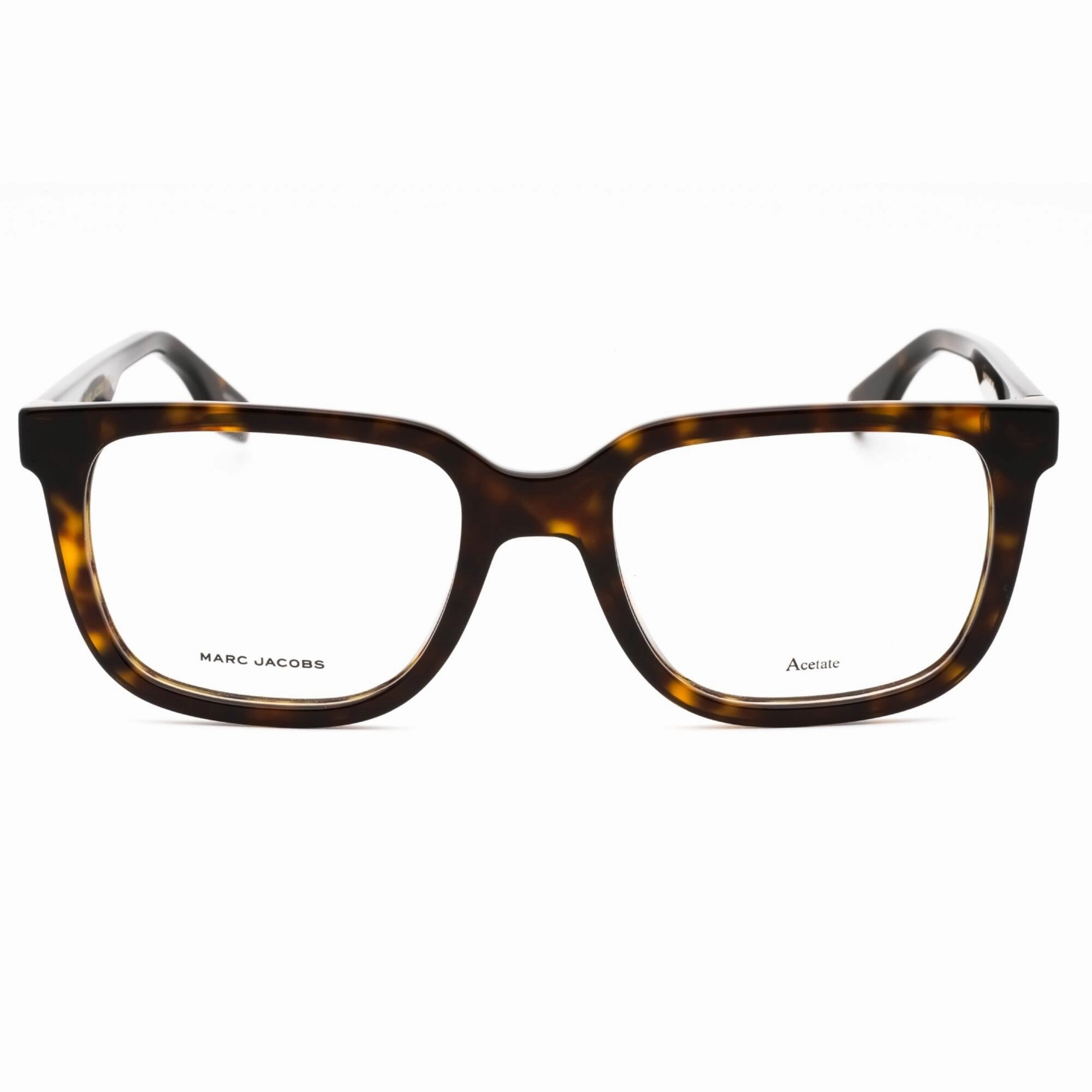 Marc Jacobs Men's Eyeglasses - Havana Plastic Square Full Rim Frame | MARC 685 086