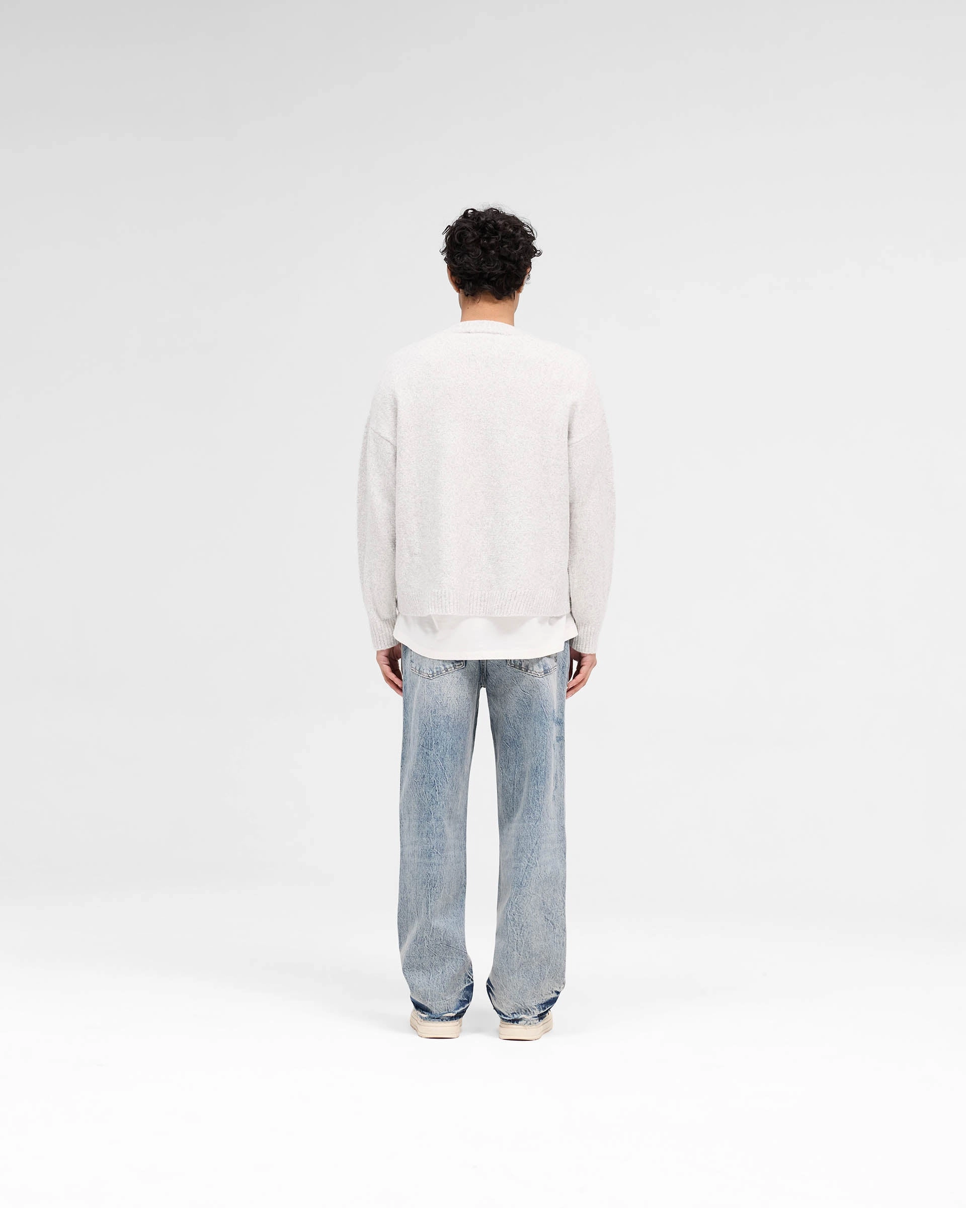 Marled Knit Jumper - Ice Grey Marl