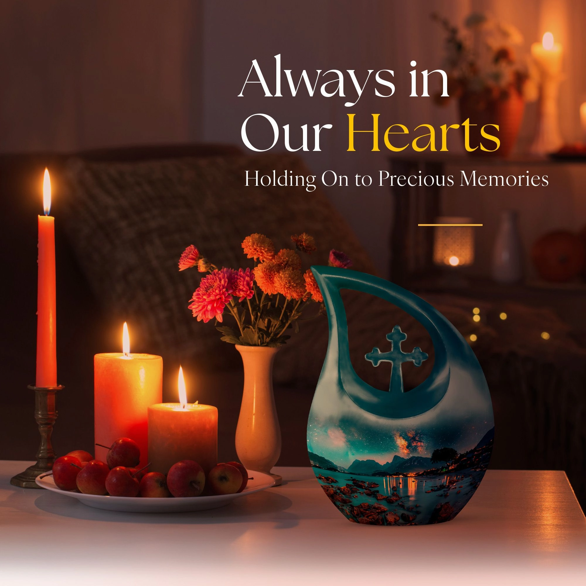 Milkyway Memorial Urn : Cross-Drop Keepsake Urn For Ashes