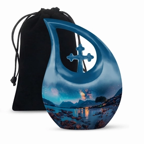 Milkyway Memorial Urn : Cross-Drop Keepsake Urn For Ashes