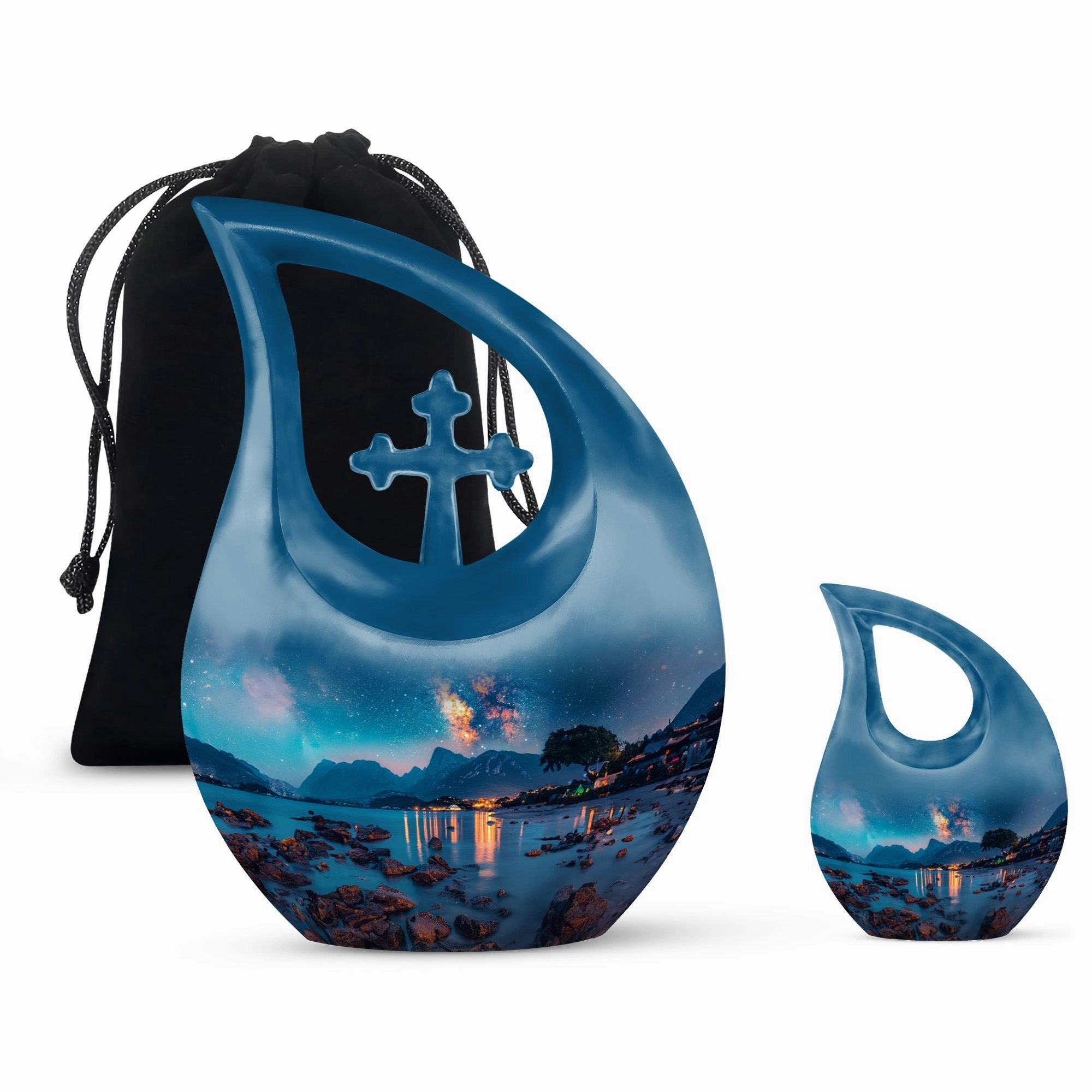 Milkyway Memorial Urn : Cross-Drop Keepsake Urn For Ashes