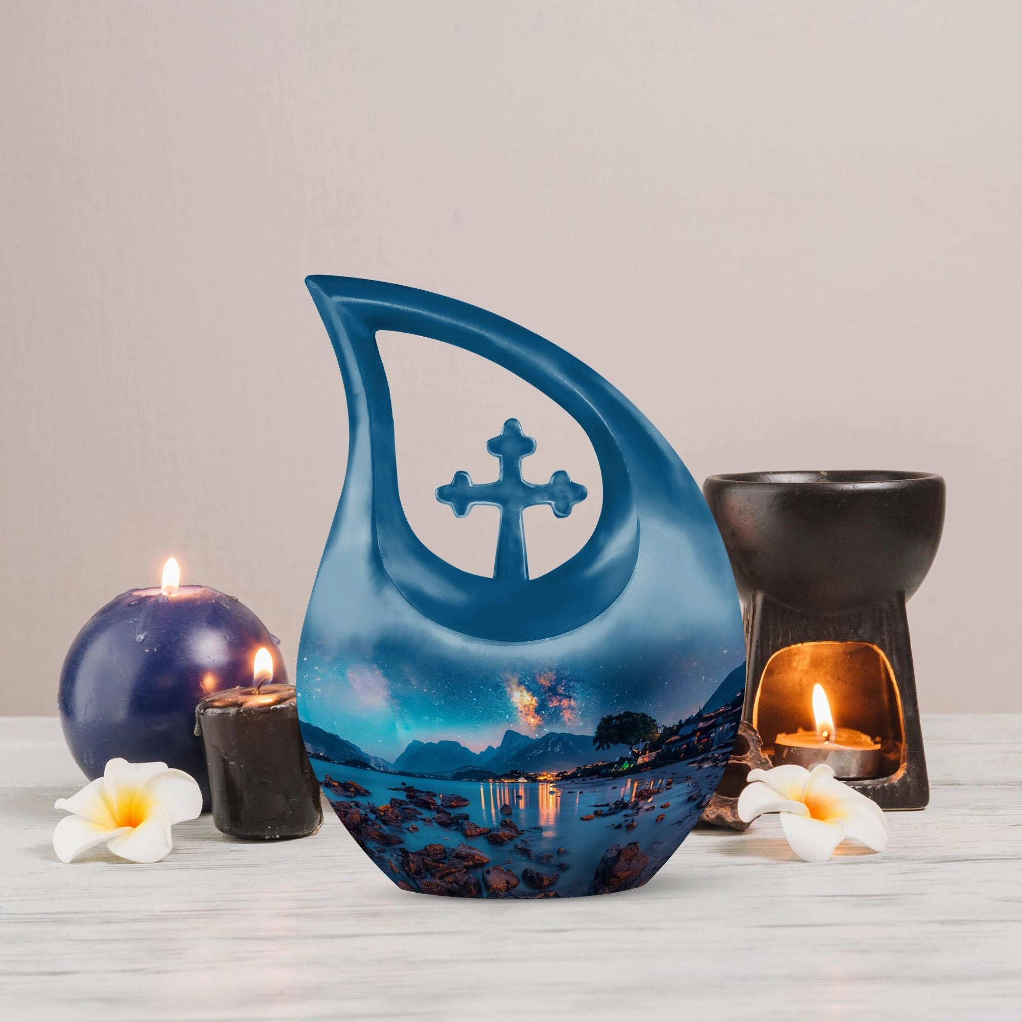 Milkyway Memorial Urn : Cross-Drop Keepsake Urn For Ashes