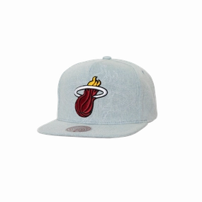 Mitchell & Ness Miami HEAT Denim Stitcher Snapback