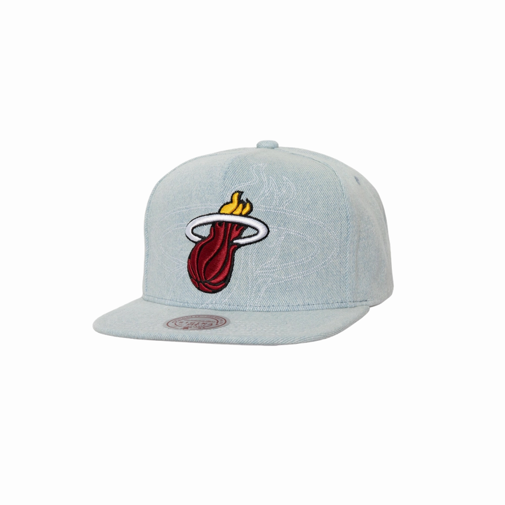 Mitchell & Ness Miami HEAT Denim Stitcher Snapback