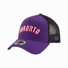 New Era Toronto Raptors NBA Classic Edition 2024 Purple 9Forty A-Frame Trucker Cap