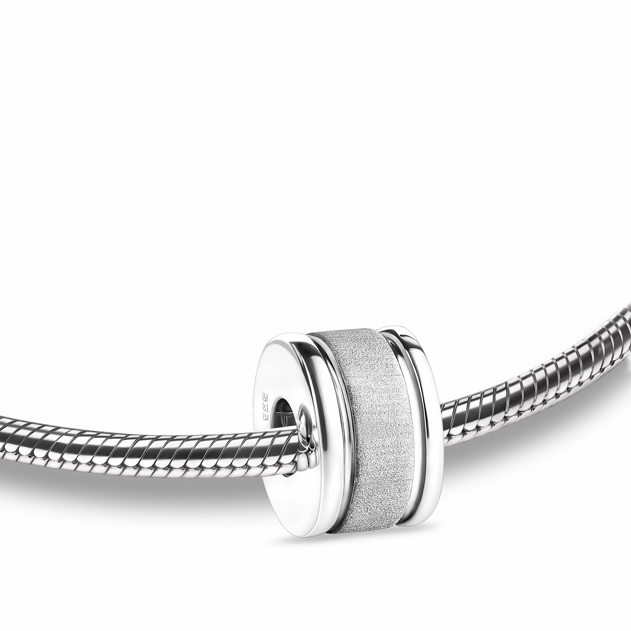 Omega Two Tone Sterling Silver Cremation Bracelet Bead