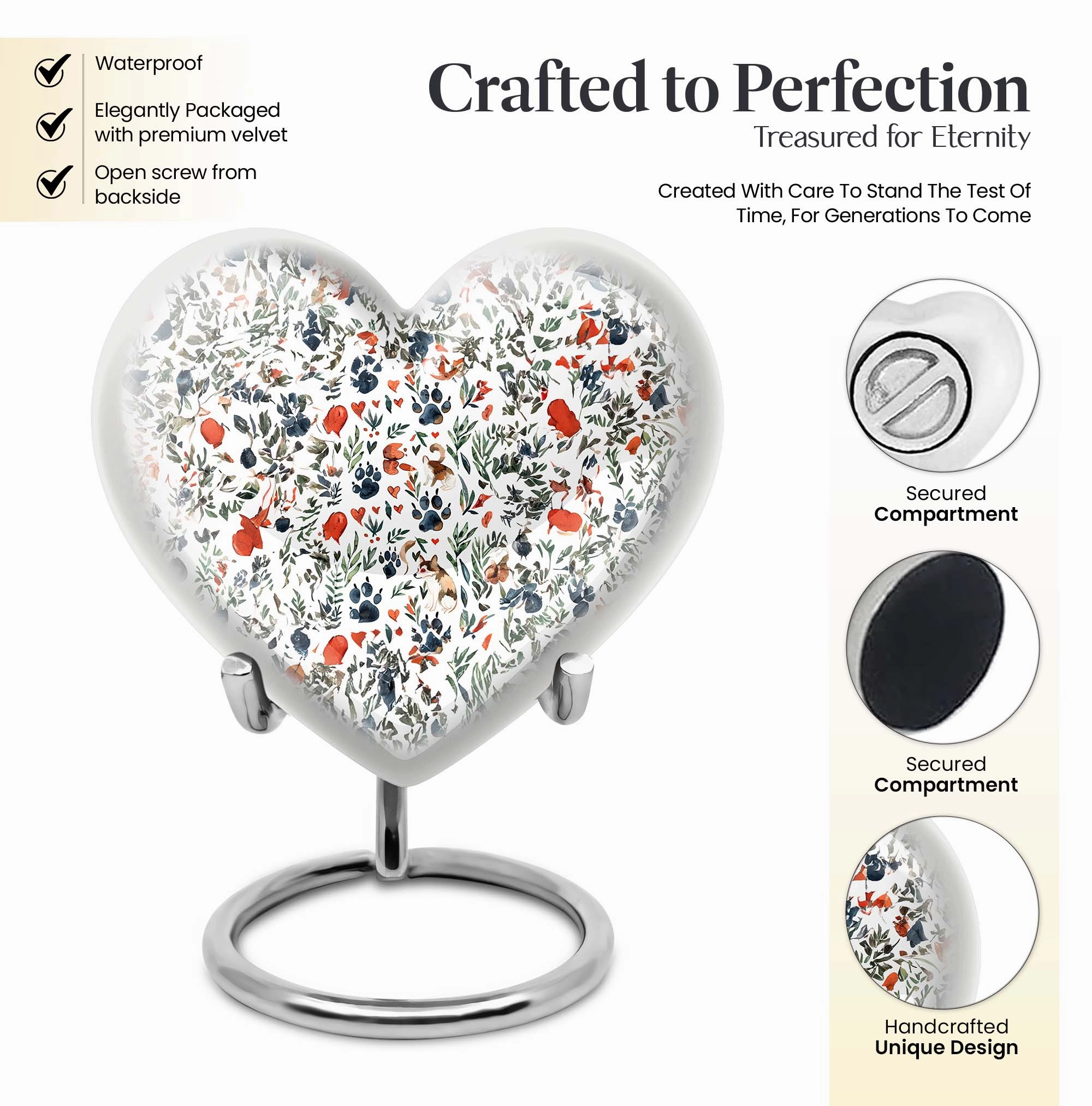 PAWS Urn A Charm-filled Memorial Urn for Women