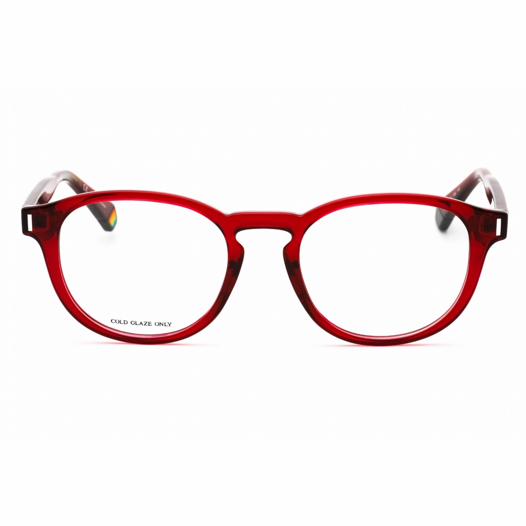 Polaroid Core Men's Eyeglasses - Red Plastic Full Rim Round Frame | PLD D452 C9A 00