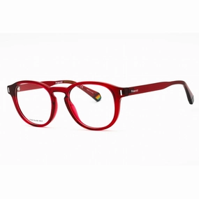 Polaroid Core Men's Eyeglasses - Red Plastic Full Rim Round Frame | PLD D452 C9A 00