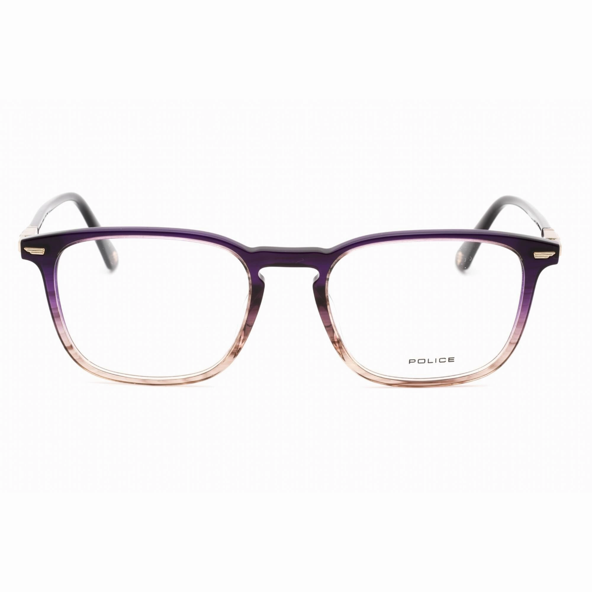 Police Men's Eyeglasses - Gradient Violet Acetate Square Full Rim Frame | VPLF81M 0D78