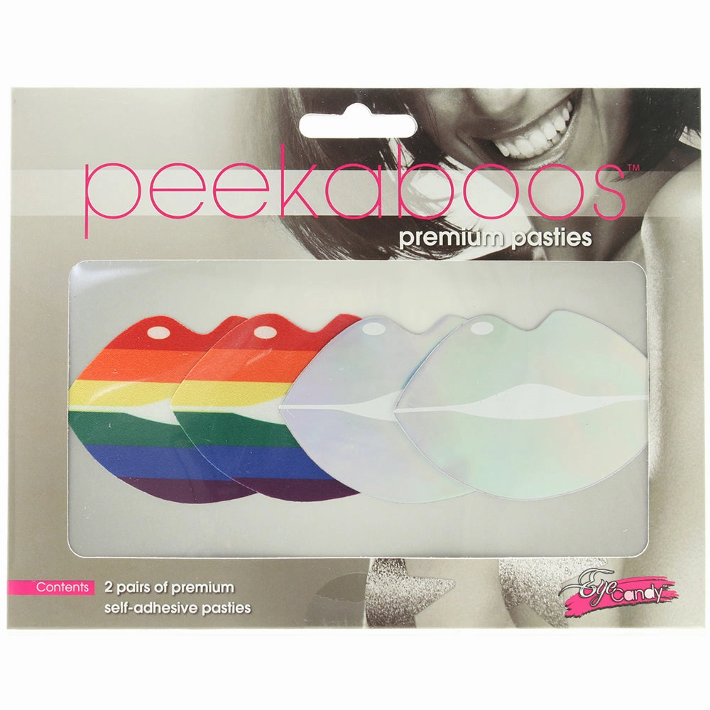 Pride and Holographic Lips Nipple Pasties