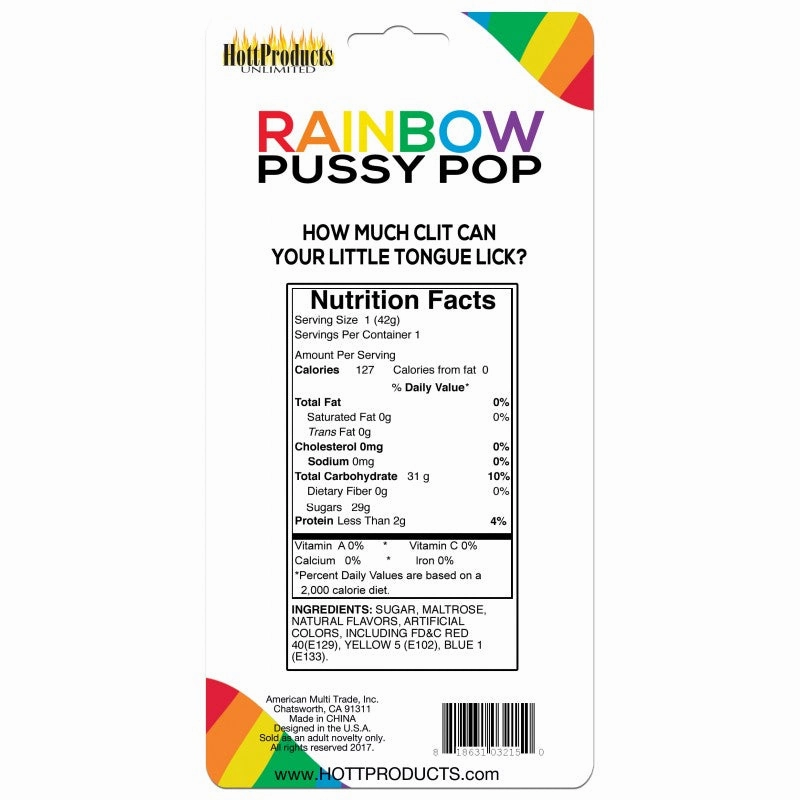 Rainbow Pussy Lollipop Candy